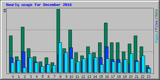 Hourly usage for December 2016