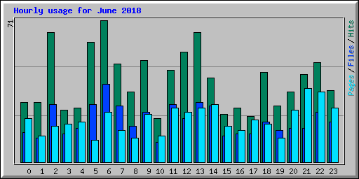 Hourly usage for June 2018