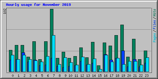 Hourly usage for November 2019